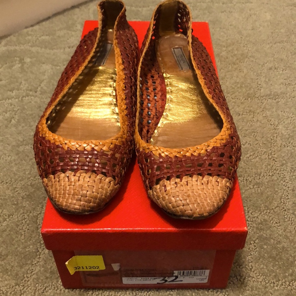 Prada woven flats